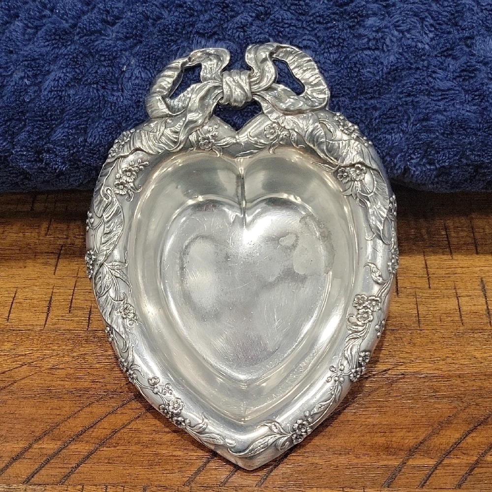 1950's Reed & Barton Silver Heart Trinket Dish.39